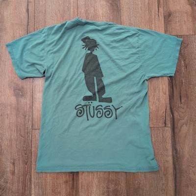 VTG Stussy Shadowman Men's Medium Shirt Skater Grunge Thrashed