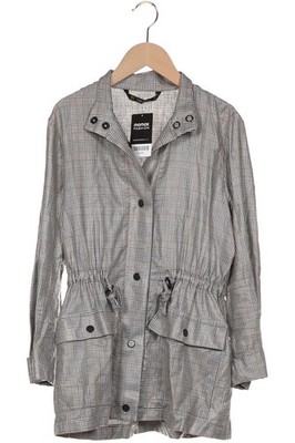 ZARA Jacke Damen Anorak Jacket Kurzmantel Gr. S Baumwolle Grau #g6hr5a2