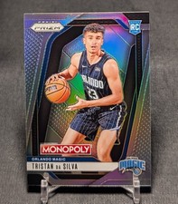 Tristan Da Silva Silver Holo Rookie 2024-25 Panini Prizm Monopoly Card #48 Magic. rookie card picture