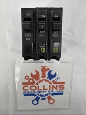  Lot of 3 Square D QO120 Circuit Breaker, 1P, 20A, 120/240V, Type QO, Plug In