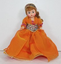 Vtg Madame Alexander Doll Beauty 8" Tall Orange Gown Dress Pristine Retro Estate