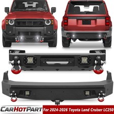 Front Or Rear Bumper For 2024-2026 Toyota Prado Lc250 W Winch Plate Led Lights