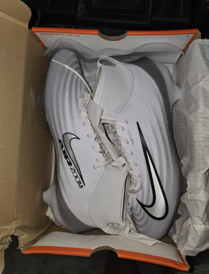 Nike Zoom Air Vapor Pro 1 Cleats White/Silver/Black Men s 11 Medium