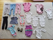 Multiple brand Newborn Baby Girl Clothing Lot: onies, Shoes, sets