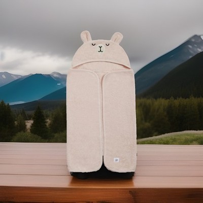 Tiny Kind The Cozy Critter Towel- Pink Bunny - 31x23