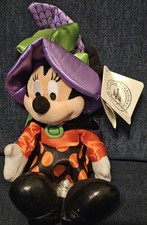 Disney Store Halloween Plush MINNIE MOUSE Witch 2015 Disney Parks Authentic 9"