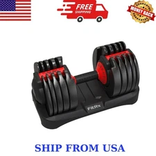 FitRx Adjustable Dumbbells, 52.5lb SmartBell Dumbbell Set with Quick-Select Weig