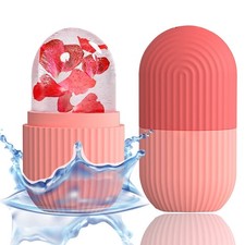 XHJRI Ice Cube Roller Massager for Face, Eyes and 4.5 x 2.4 x 1.65 Inch, Pink