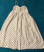 Target Black Polka Dot Bow Tie Xhiliration White Dress Size S