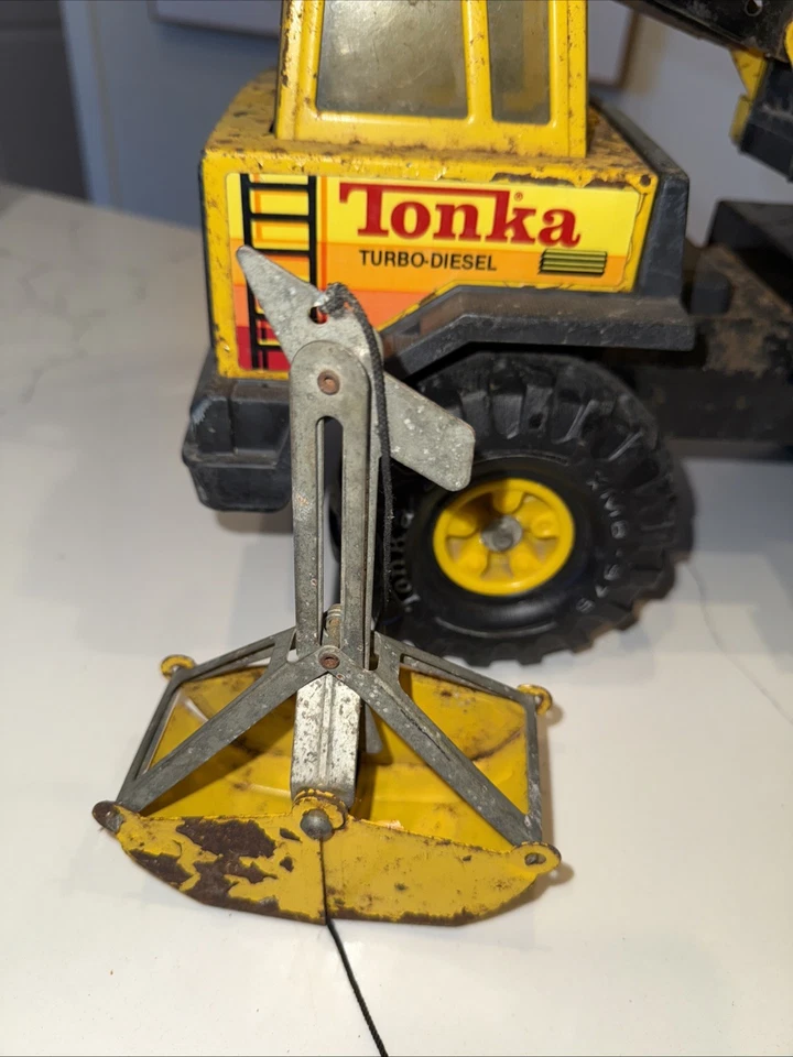 Camión grúa Mighty Tonka turbo diésel vintage años 80 para piezas/restauración Foto 2 de 4