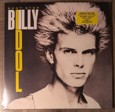 Billy Idol Don't Stop limited edition Lemon vinyl