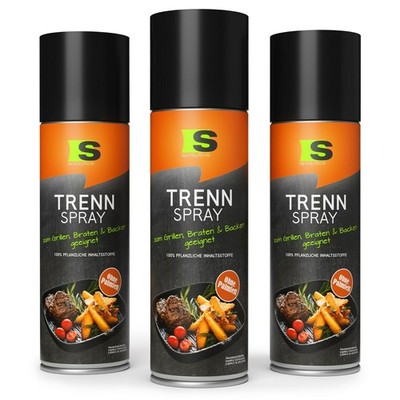 Spraytive 3x400ml Trennspray Backtrennspray Grill-Spray BBQ Trennfett Non-Stick