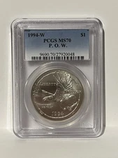 1994-W PCGS MS70 P.O.W. Silver Modern Commemorative Dollar