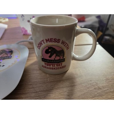 Mamasaurus Mug and Warmer Set Best Mom Ever Coffee Cup Heating Pad Gift Box