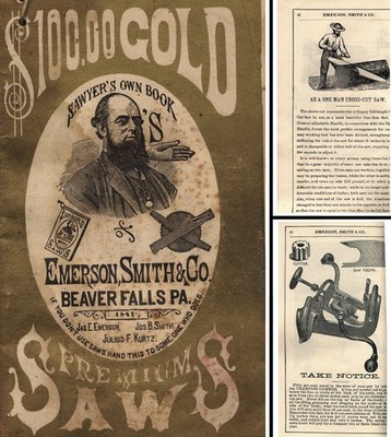 Emerson, Smith & Co., Beaver Falls, Pa. - 1881 Premium Saws Catalog - 108 Pgs.