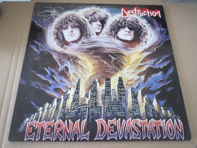 DESTRUCTION ~ETERNAL DEVASTA~ AWESOME SIGNED HARD TO FIND FIRST PRESS LP VINYL