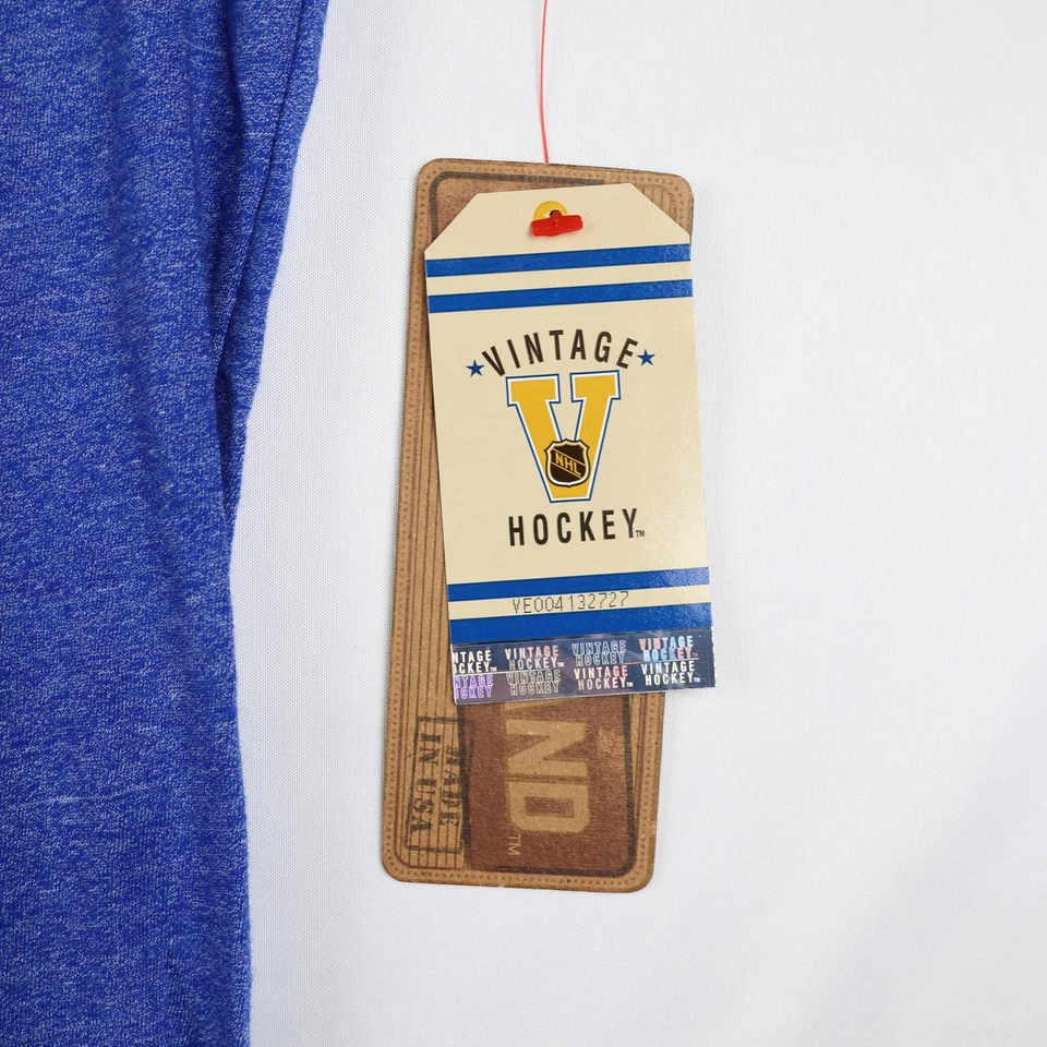 Camisa New York Rangers Para Hombres Pequeña Azul NHL Hockey Marca Retro Camiseta Estilo Vintage Foto 3 de 4