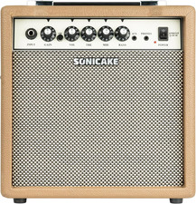 Amplificatore per Chitarra Elettrica 15W Doppio Canale Con Uscita Cuffie EQ a 3 