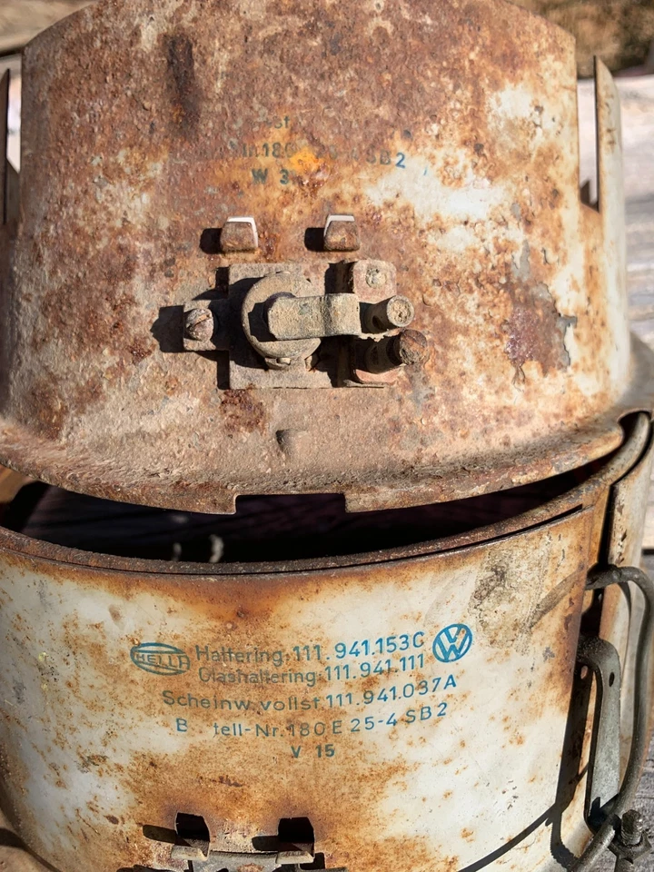 Par de cubos de faros Volkswagen Beetle 1955 1956 1957 - 1966 Hella Porsche 356 Foto 2 de 4