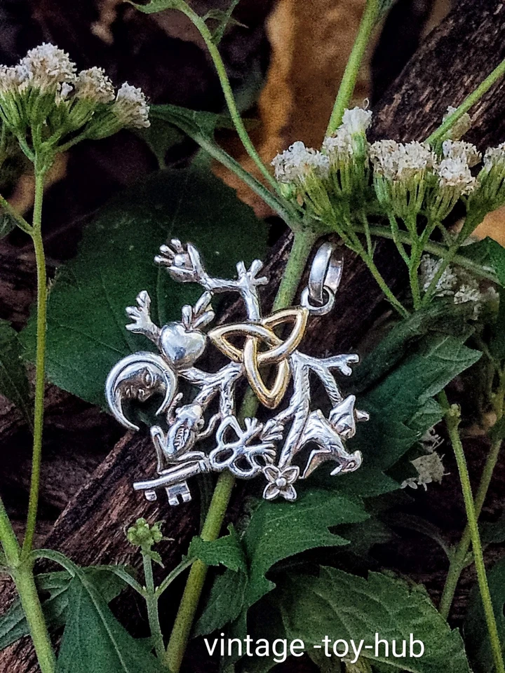 Peter Stone Jewelry🔥CIMARUTA PENDANT🔥w/ Gold Vermillion Triquetra .925 SS HTF - Image 4 of 4