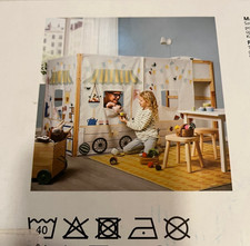 Ikea Kura Childrens Bed Curtain Market Stall Pattern NEW 205.061.45