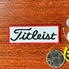 Titleist Golf Fan Patch Sports White Black Re...