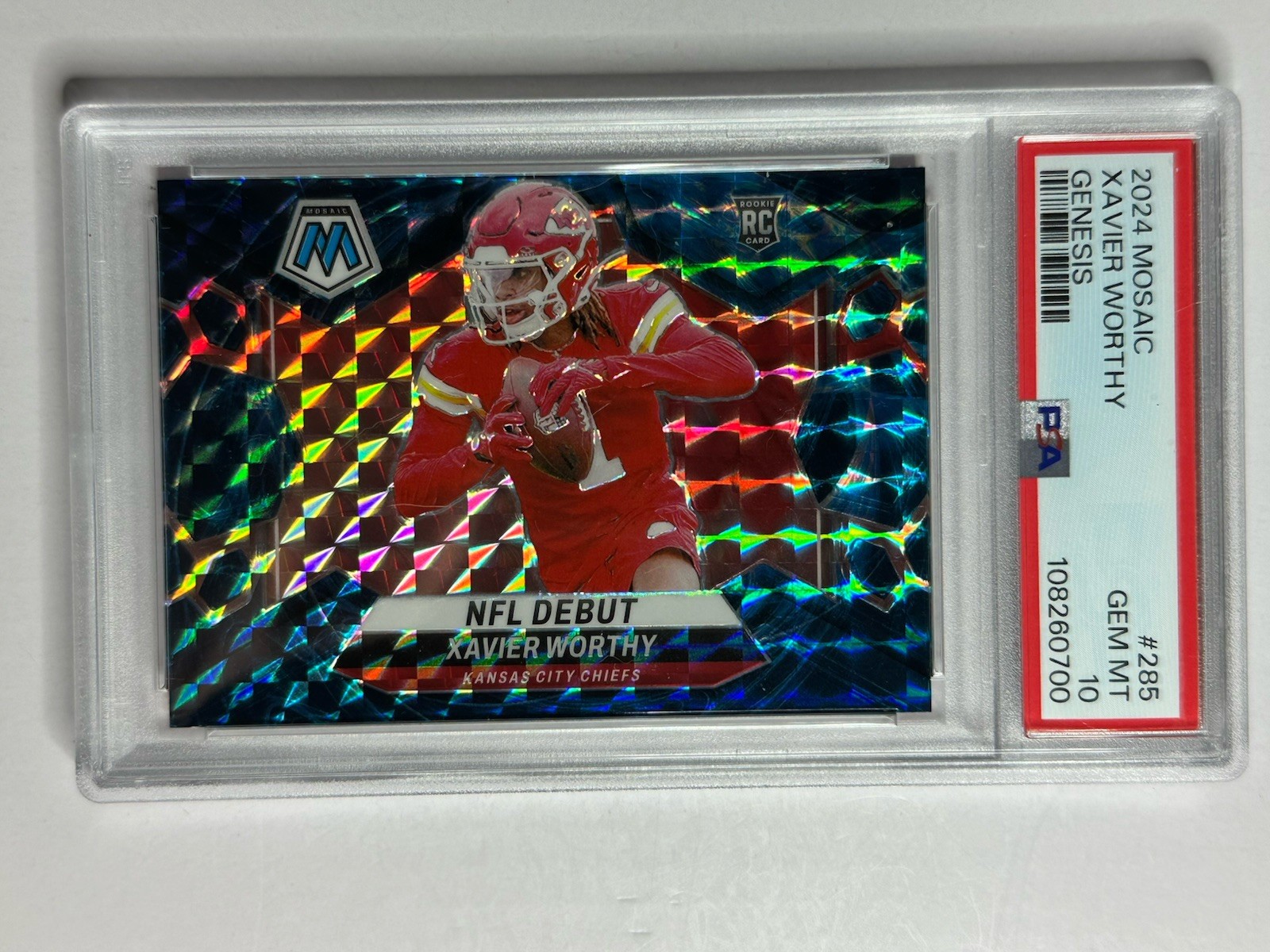 Xavier Worthy Panini Mosaic #285 Genesis