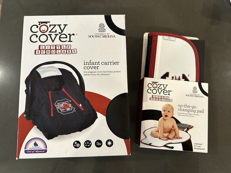 USC South Carolina Gamecocks Cozy Cover Infant Carrier Changing Pad Baby New