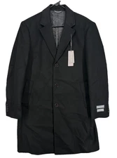 MICHAEL KORS Overcoat Mens Size 44R Black Classic Fit Luxury Wool Cashmere NWT