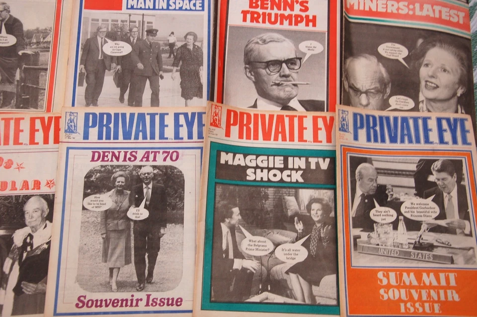 10x 1970s/80s Private Eye Magazines Political Satire Thatcher Thorpe Benn Reagan - Image 3 of 3