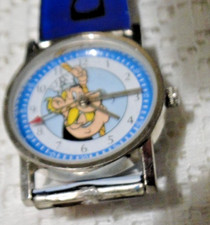 Asterix Sammler Uhr Asterix Armband Plastik Blau Mehrfach Figuren N12