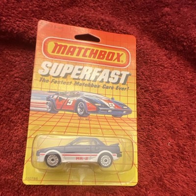 Matchbox Superfast 1:64 Toyota MR-2 1985 Diecast Car Gray/White Unopened