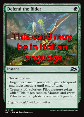 MTG 4x DEFEND THE RIDER EXC - DIFENDERE IL PILOTA 157 - DFT - MAGIC