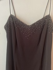 DAVE & JOHNNY By Laura Ryner Vtg Bead  Whimsy Mesh Black Gown Dress Sz 7/8