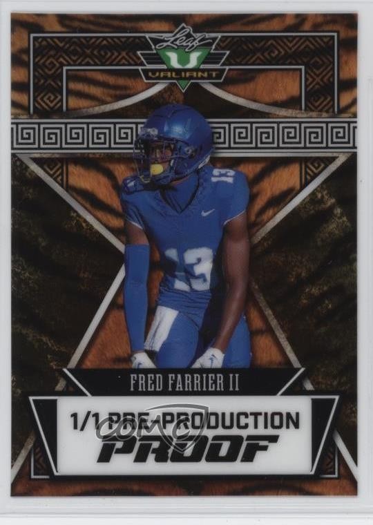 2024 Leaf Eclectic Valiant Auto 1/1 Fred Farrier II #V-FF1 0l1
