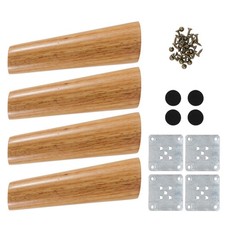 1 Set Gambe Divano Legno Rovere Legno Massello Stile Nordico Mobili Tavolo Piedi