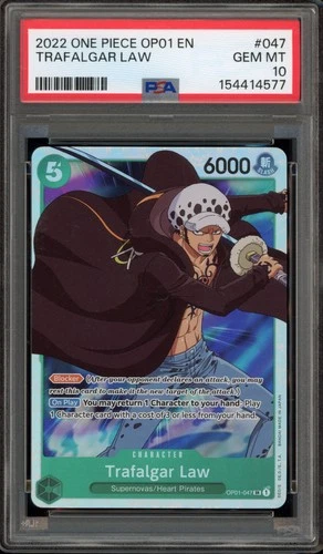 One Piece CCG Trafalgar Law OP01-047 PSA 10 Gem Mint
