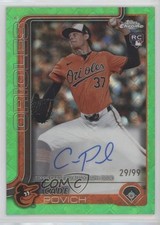 2025 Chrome Logofractor Edition Rookie Green Refractor /99 Cade Povich Auto 13ql