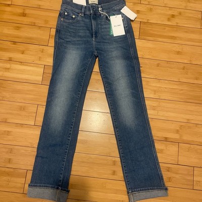 DL1961 Milton Cupro Mid-Rise Skinny Jeans in Blue
