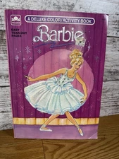 Vintage 1990 Barbie Coloring Book *Read