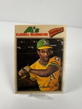 1977 Topps Baseball Patches Cloth Stickers - Claudell Washington #50