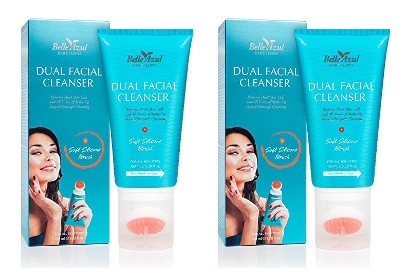 Belle Azul Dual Facial Cleanser with Exfoliating Cleansing B