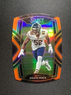 Khalil Mack 2020 Select Club Level Orange Die-Cut Prizm #208 Raiders Bears