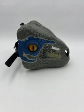 Jurassic World Chomp 'n Roar Mask Velociraptor Dinosaur Blue Mask - Tested Works