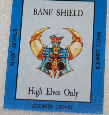 ORIGINAL WARHAMMER FANTASY MAGIC ARMOR BANE SHIELD HIGH ELVES ONLY READ DETAILS