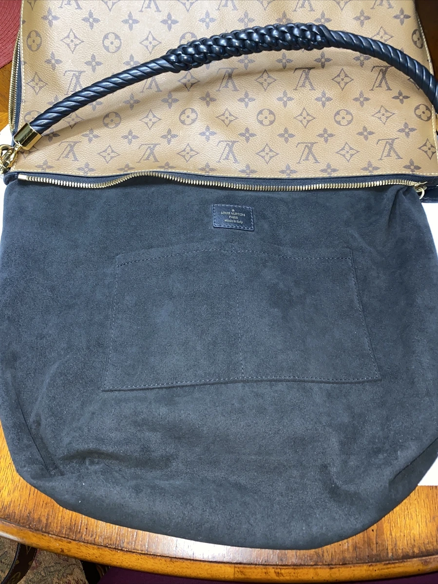 Louis Vuitton LV M44130 Triangle Softy Reverse Monogram Canvas Bag 