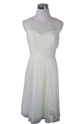 reformation corinth silk dress New Reformation Corinth Ivory Silk Mini Dress in Ivory Size Large