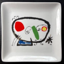 Joan Miro "PERSONNAGE" 1955 Small Trinket Plate 4.75" 2009 Man Funny