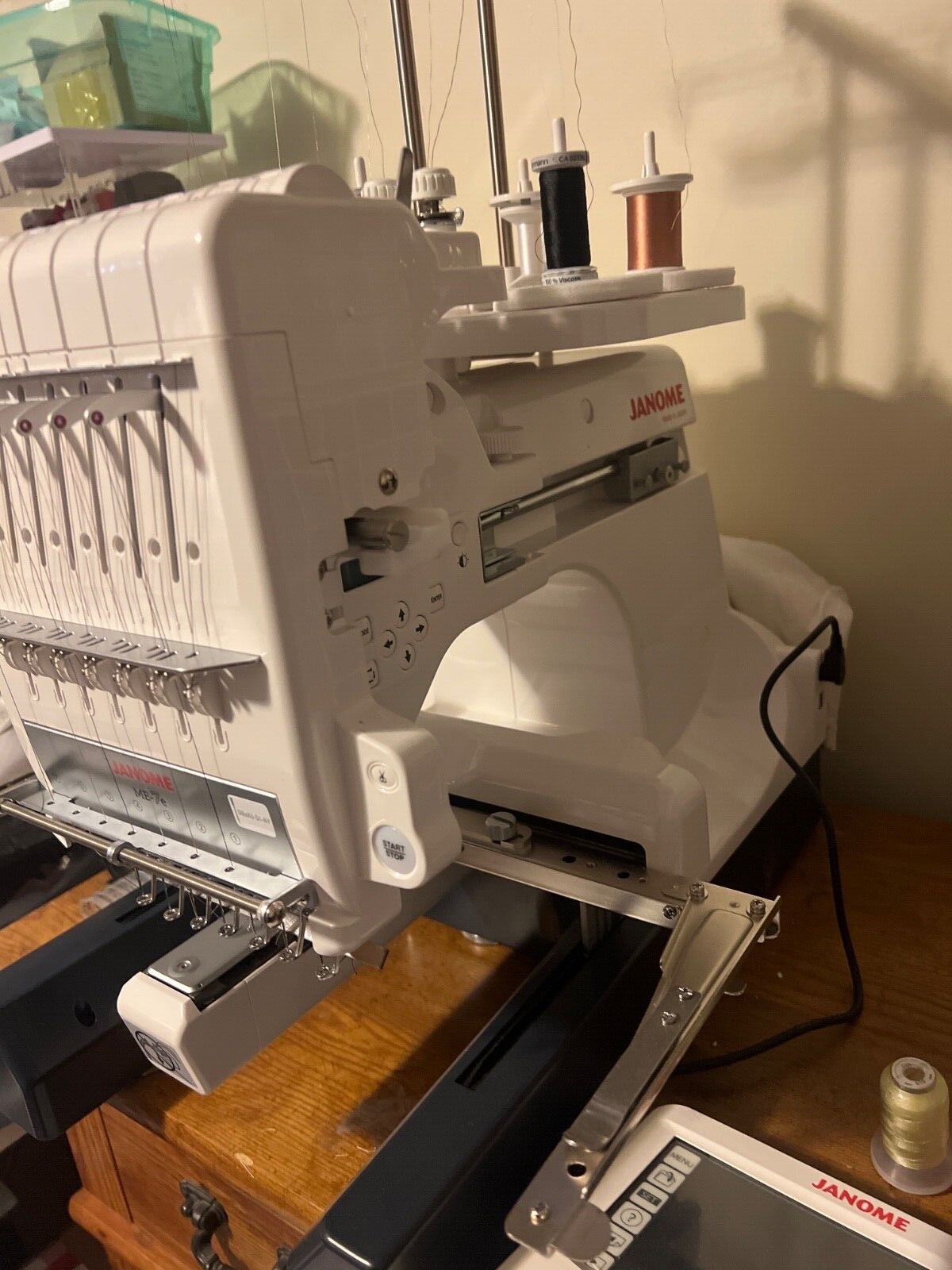 Janome MB7 Commercial 7 Needle Embroidery Machine 732212313523 eBay