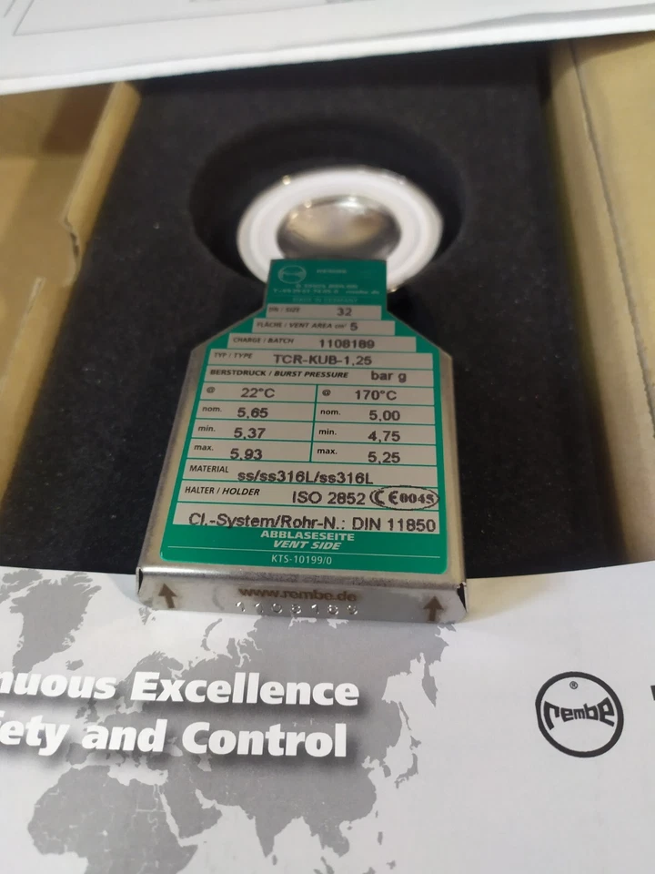 DISCO DE EXPLOSIÓN REMBE KUB TCR-KUB-1.25. ENVÍO GRATIS Foto 3 de 4